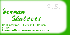 herman skulteti business card